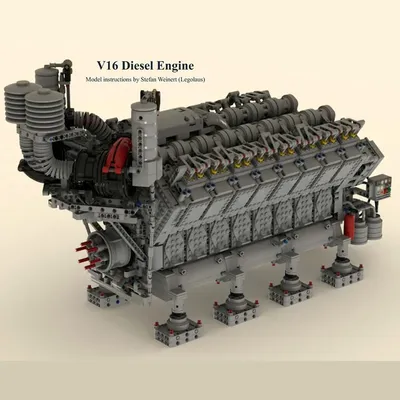 MOC-73232 V16 Dieselmotor optional Power Drive 4777 Teile Bausteinspielzeug DIY Geburtstagsgeschenk Image
