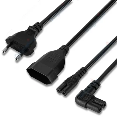 EU-Stromverlängerungskabel IEC320 C7 Abbildung 8, Netzteilkabel für Notebook, Laptop, Samsung, Sony, LG, TV-Monitor, PS3, XBox-Ladegerät