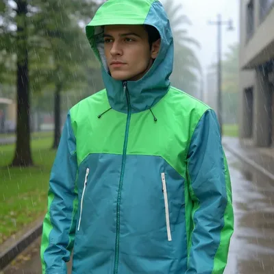 Hard Shell Jacket 3-Layer Fully Taped Waterproof Windproof Outdoor Hiking Coat Color Blocking Rainproof Windbreaker Men Women