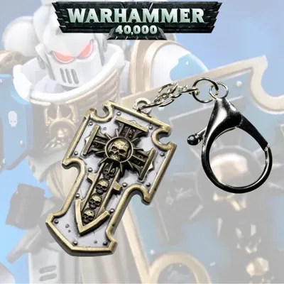 New Warhammer 40000 Personalized Cartoon Men's School Bag Chain Decoration Anime Peripherals Creative Retro Punk Keychain Gifts