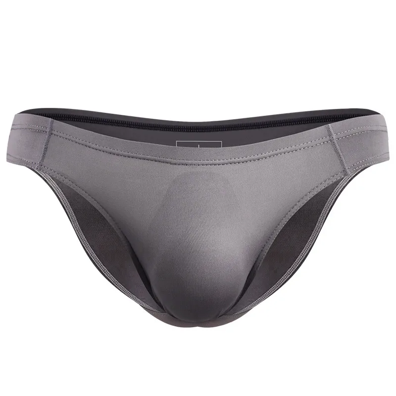 Herren-Unterwäsche, Dreiecksshorts, Eisseide, atmungsaktiv, sexy, dünn, U-konvex, transparent, einteilig, niedrige Taille, Dreiecksshorts, Kopf Image