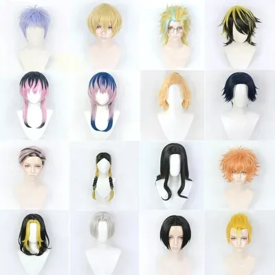 Tokyo revengers haitani rindou smily mitsuya takashi matsuno chifuyu hanemiya kazutora mikey hanagaki takemichi cosplay perücken Image