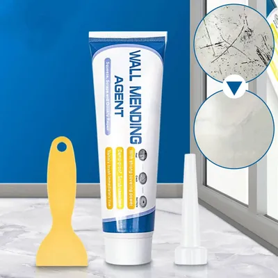 Wall Mending Agent Wall Repair Cream with Scraper Strong Adhesion Mouldproof Water Proof Paint for Wall White Wall Restore Kit