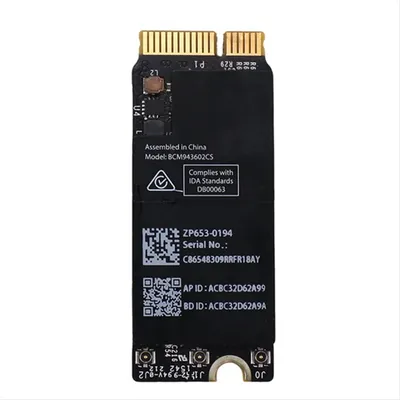 Aktive drahtlose Karte Wifi Airport Card Bcm 943602 CS WLAN-Karte für MacBook Pro Retina 13 Zoll 15 Zoll A1398 A1502 WLAN-Karte 2015 Image