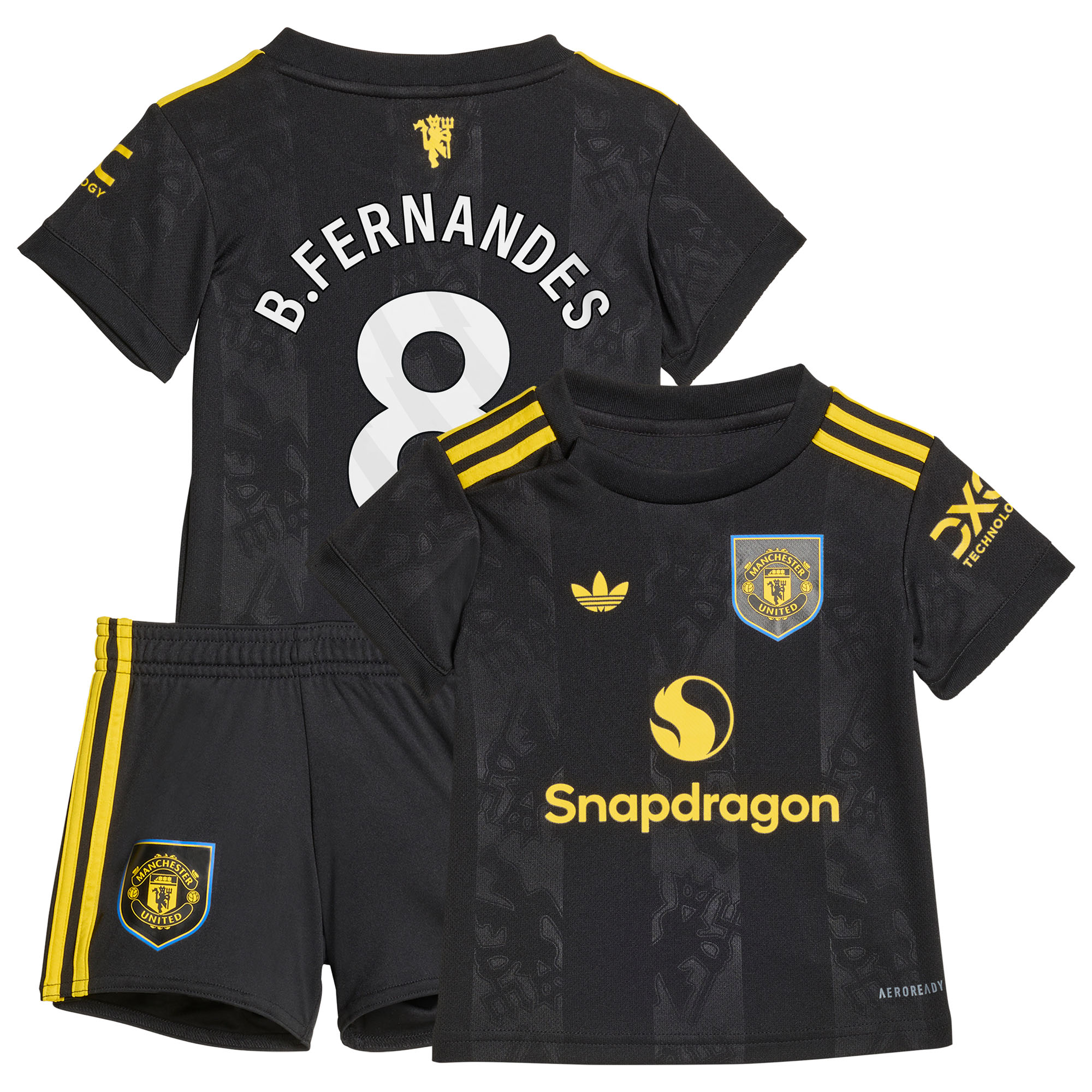 Manchester United adidas Ausweich-Kit Baby 2025-26 mit Aufdruck B. Fernandes 8 Image