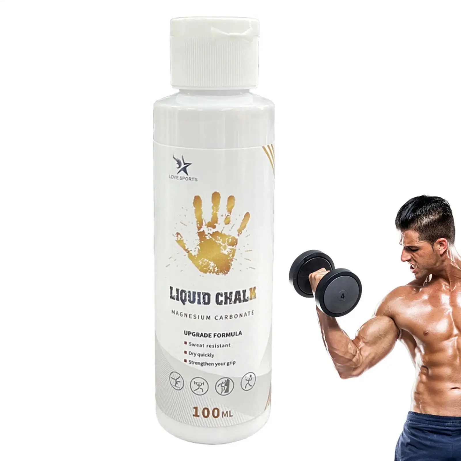 50/100/200 ml Flüssige Kreide Sport Magnesium Pulver Fitness Gewichtheben Anti Slip Creme Grip Gewichtheben Klettern gym Image