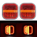 2x Emark 4''12V 24V Fanale posteriore a LED Targa che scorre Indicatori di direzione Lampeggiante Freno Arresto Guida Lampada di retromarcia Camion Rimorchio Van