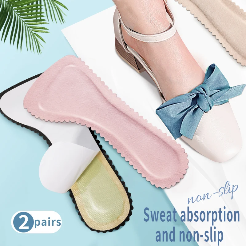 1 paar Anti-Slip Schweiß-saugfähigen Massage Einlegesohlen Sieben-punkt Pad Leder Halb Pad Frauen Füße High Heel einlegesohlen Orthesen Einsätze Image