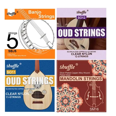Shuffle 4/5/11/12 String/Set Banjo Mandolin Oud Strings Silver Plated Copper Alloy String Categories Professional Durable Parts