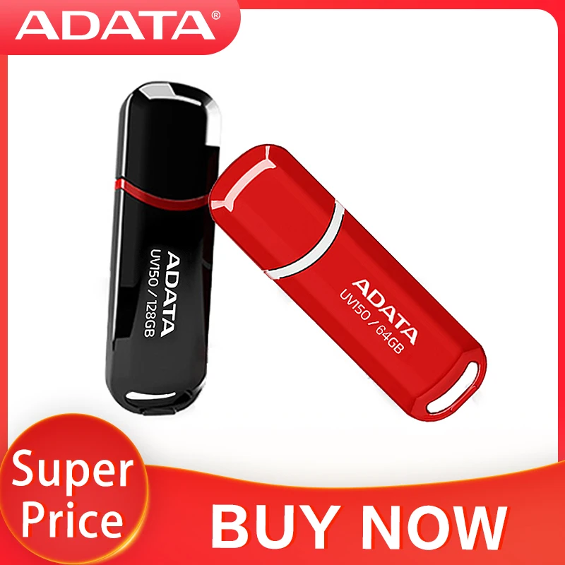 100% Original ADATA UV150 clé USB 32GB 64GB 128GB 256GB USB 3.2 haute vitesse clé USB Mini U clé USB clé USB