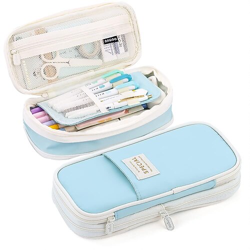 Federmäppchen mit großem Fassungsvermögen für Büro, Hochschule, Schule, große Aufbewahrungstasche mit hohem Fassungsvermögen, Beutelhalterbox Image