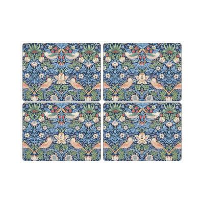 Pimpernel William Morris Strawberry Thief Placemats Blue Set Of 4