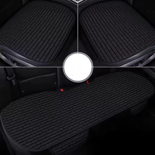 3 stücke universal flachs auto sitz abdeckung atmungsaktive leinen stoff vorne hinten sitz kissen protector auto innen männer auto zubehör