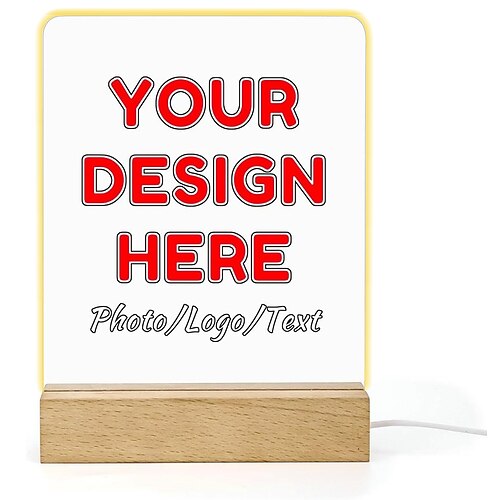 personalisiertes Foto-Nachtlicht, individuelles Geschenk, Acryl-LED-Dekoration, USB-betrieben, warmweiß, fügen Sie Ihr Bild hinzu, das perfekte Weihnachtsgeschenk für beste Freunde, Liebhaber und Image