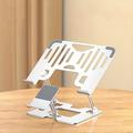 Supporto per cellulare in acciaio al carbonio regolabile 2 in 1 Supporto per laptop con supporto per tablet - design pieghevole, regolazione dell'altezza di 180°, adatto per computer, tablet e