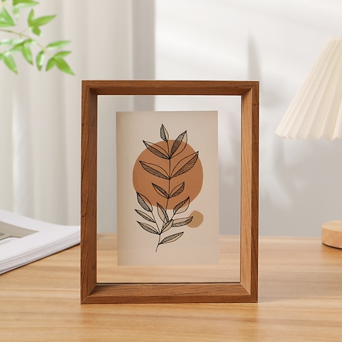 Doppelseitiger transparenter Acryl-Fotorahmen, 10-Zoll-Displayständer für Proben, Kalligraphie, A4-Fotos Image