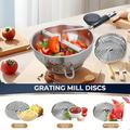 robot da cucina rotante in acciaio inox con 3 lame robot da cucina rotante ergonomico utensile da cucina multifunzione per tritare, affettare, grattugiare e frullare frutta, verdura e patate