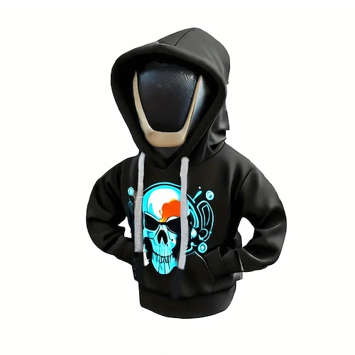 Humorvolle Halloween-Kapuzenpullover-Dekoration für Auto-Gangschaltung. Eine Mini-Universalabdeckung für Schalthebel, perfekt zur Verschönerung des Autoinnenraums und ein tolles Geschenk. Image