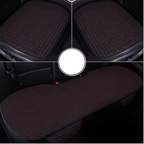 3 stücke universal flachs auto sitz abdeckung atmungsaktive leinen stoff vorne hinten sitz kissen protector auto innen männer auto zubehör