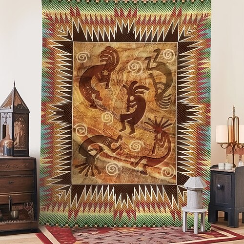 Tapisserie Wandbehänge KoKopelli Ethnisch Ureinwohner Amerikas Schlafzimmer Wohnzimmer Wohnheim Dekorationen Wand Tür Hintergrund Image
