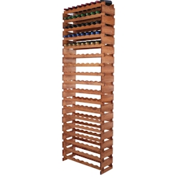 Proregal Weinregal VINOTECA FLEX PRO | HxBxT 247x84x28cm | 144 Flaschen auf 18 Ebenen | Massives Kiefernholz | Braun geölt Image