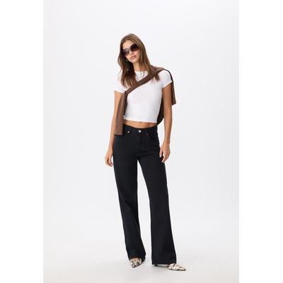 Stradivarius D92 straight wide-leg jeans Dark blue 8