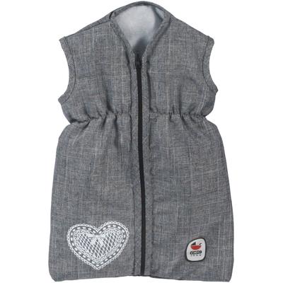 Puppen Schlafsack CHIC2000, grau (jeans grau), Puppenausstattungen, KinderB:27cm H:2cm T:45cm, Polyester, B:27cm H:2cm T:45cm