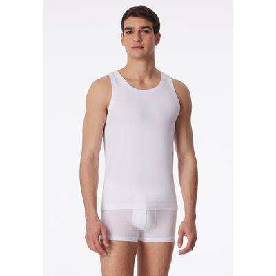 Unterhemd SCHIESSER "Long Life Soft", Herren, Gr. 7, N-Gr, 100, weiß, Single Jersey, Obermaterial: 45% Baumwolle, 45% Modal, 10% Elasthan, casual, ärmellos, Unterhemden, optimales Feuchtigkeitsmanagement Image