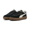 Sneaker PUMA "PUMA Club Klassika Sneakers aus Wildleder Damen", Gr. 42, schwarz-weiß (schwarz warm weiß), Obermaterial: Textil, Kuhleder, Synthetik; Futter: Textil, Synthetik; Innensohle: Textil; Laufsohle: Gummi, Schuhe