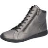 Sneakerboots WALDLÄUFER "H-CLOE", Damen, Gr. 8 (42), grau (dunkelgrau), Nappaleder, metallic, casual, Schuhe, Schnürboots, Bequemschuh, Reißverschlüsse, in Komfortweite H