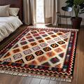 Teppich HANSE HOME "Kelim Kian", beige (creme multifarben), B:120cm H:3mm L:170cm, Wolle, Baumwolle, Teppiche, Wolle, Baumwolle, Natur, Handgewebt, orientalisch, Boho, traditionell