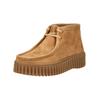 Plateaustiefelette CLARKS "Clarks Stiefelette Nubukleder", Damen, Gr. 37,5, braun (tan), Nubukleder, casual, Schuhe