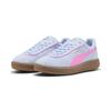 Sneaker PUMA "PUMA Club Klassika Sneakers aus Wildleder Damen", Gr. 35.5, haute tropic pink pixel gold blau, Obermaterial: Textil, Kuhleder, Synthetik; Futter: Textil, Synthetik; Innensohle: Textil; Laufsohle: Gummi, Schuhe