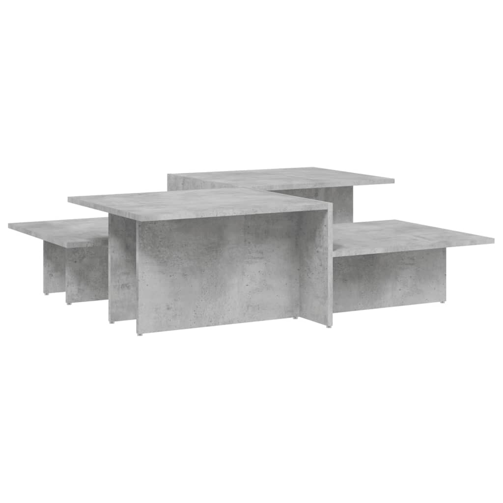 vidaXL Couchtische 2 Stk. Betongrau Holzwerkstoff Image