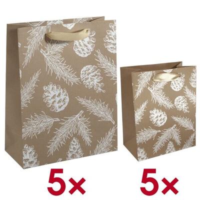 Sigel 5er-Pack Weihnachts-Geschenktüten 26 x 33 cm inkl. 5er-Pack Weihnachts-Geschenkt, 26x33x12 cm Image