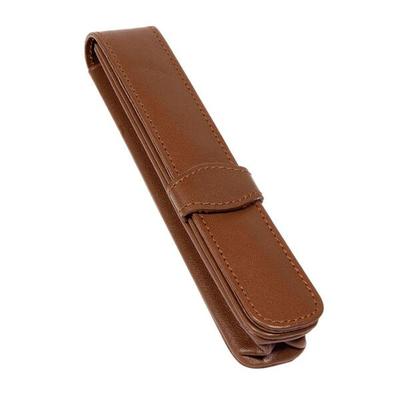 ONLINE Schreibgeräte-Etui aus Echtleder für 1 Stift braun, 2.5x14.5x2.5 cm Image