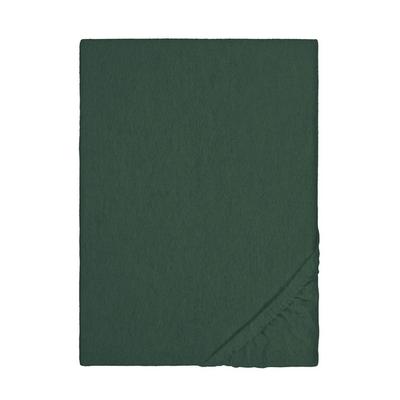 biberna Spannbetttuch Melange dunkelgrün, 180x200 cm - 200x200 cm Image