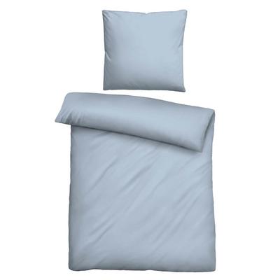 biberna Tencel-Flanell Bettwäsche uni taubenblau, 155x220 cm + 80x80 cm Image