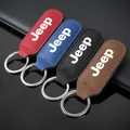 Portachiavi con ciondolo portachiavi per auto in metallo in pelle di alta qualità per Jeep Renegade Compass Grand Cherokee Wrangler jk Gladiator Patriot