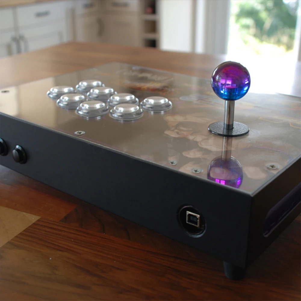 Farbverlauf Klar transparent Kampfmodifikation Boutique KDIT Happ Drop Ball für Arcade SANWA ZIPPY Joystick PS4-Spiele Image