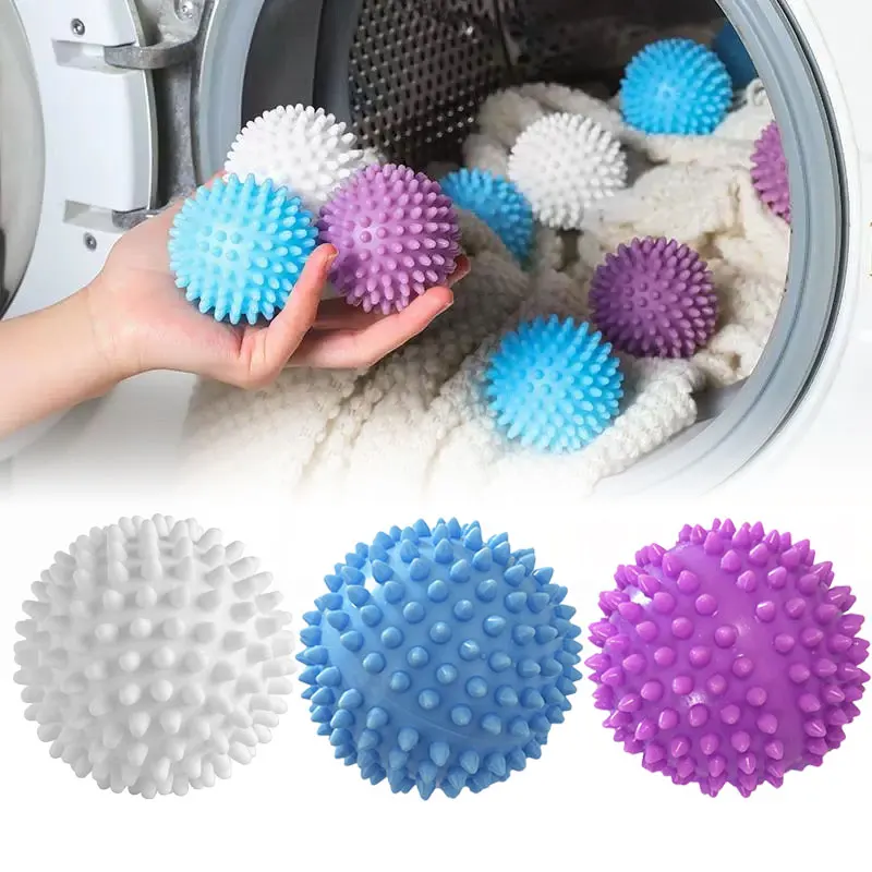 1/6pcs Laundry Balls Reusable PVC Solid Cleaning Ball for Remove Dirt Anti-Winding Household Washing Machine Cleaning Tools