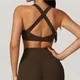 Reggiseno sportivo con scollo all'americana da donna Reggiseno yoga sexy con bella schiena Push Up Fitness Yoga Top Reggiseno da allenamento per palestra Crop Top Intimo sportivo Donna