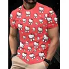 Herren Kurzarm Mode Print T-Shirt Hello Kitty Print Übergroßes Hemd Damen Herrenbekleidung Y2k Kleidung Hip Hop Streetwear