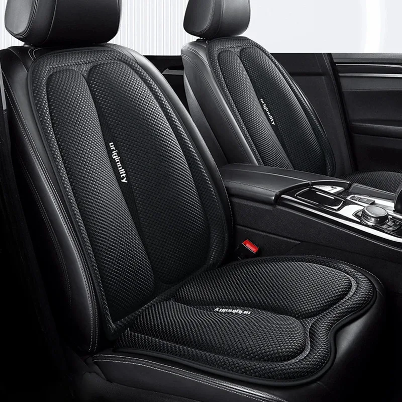 Universal Auto Sitz Abdeckung Vollen Satz Atmungsaktive Sitzkissen Verdicken Weiche Nicht Slip Sitz Abdeckung Auto Eis Seide Matten Pad Vollen Satz Luxus Image