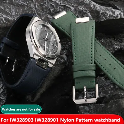 Hochwertiges Nylon armband für iwc Ingenieur iw328903 iw328901 Metalls chnitt stelle Uhren armband Herren armband 24mm schwarz/grün Image