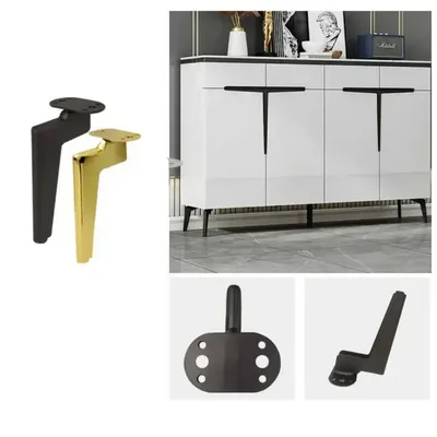 4 PCS 15cm Sofa Accessories Parts Furniture Components Black Golden Furniture Legs Metal Bed Feet table feet furniture legs