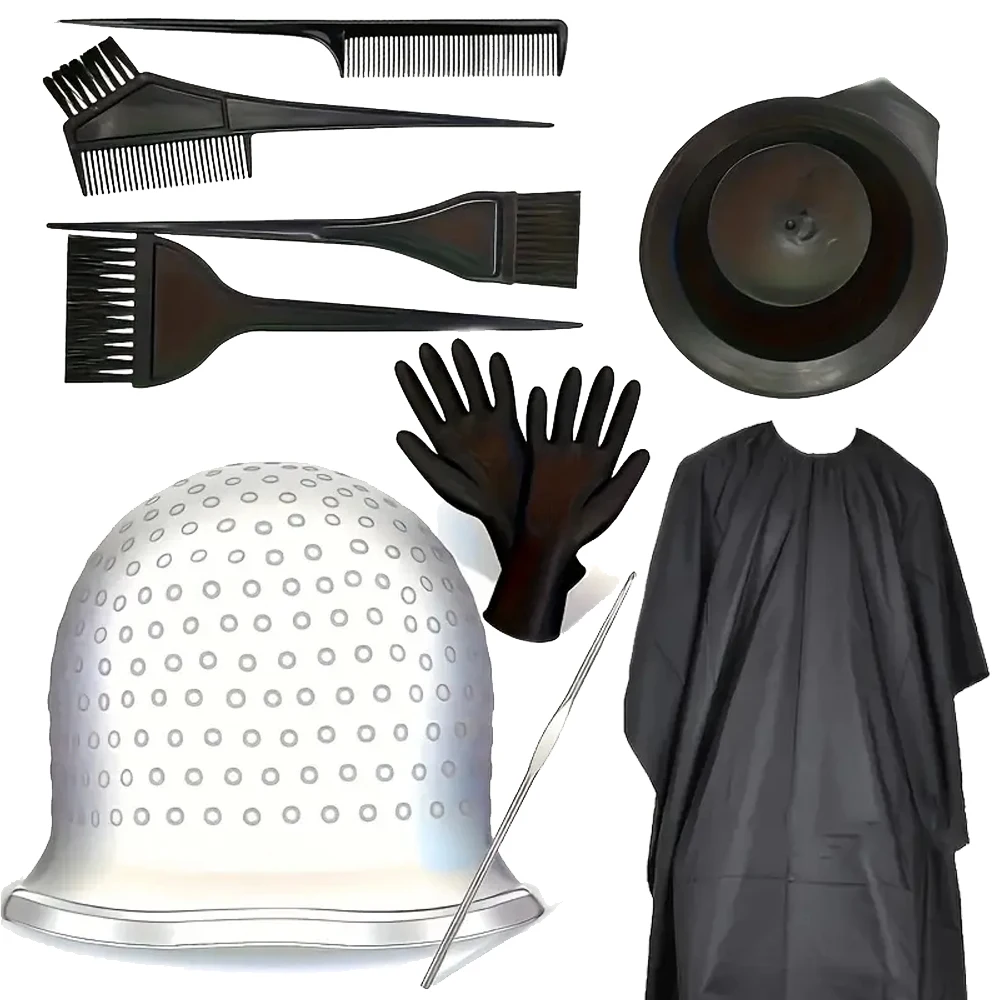 2025, neue Hervorhebungskappe für Haarfärbung, Haken-Haare mit Haken, professionelle wiederverwendbare Färbewerkzeuge für alle Haartypen, Personen Image