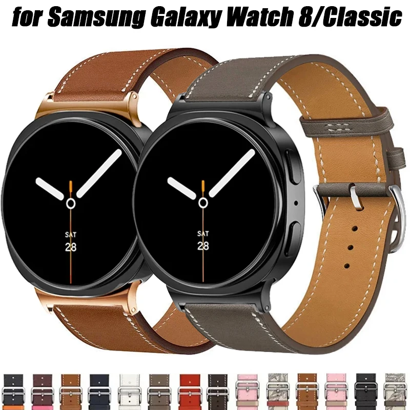 Lederbänder für Samsung Watch 8 40 mm 44 mm Smartwatch-Zubehör Ersatzarmband für Samsung Watch 8 klassisches Sportarmband Image