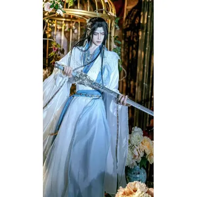 Alter Stil Mo Dao Zu Shi The Untamed Exotic Lan Wangji Cosplay Halloween Performance Kostüm Anime Kleidung Hanfu Outfits Image
