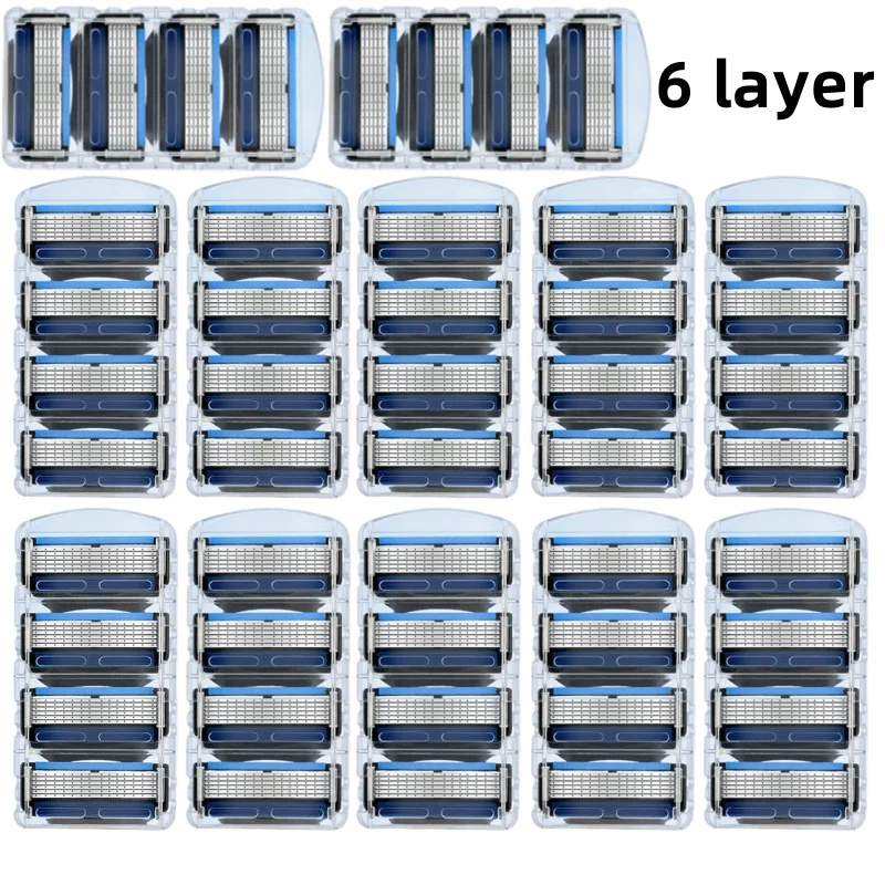 Rasierer Brandneues Design Rasierer Rasieren Sechslagiger Rasierer Wiederverwendbarer Rasierer Importierte Klinge Multi Tool Kopfwechsel Image